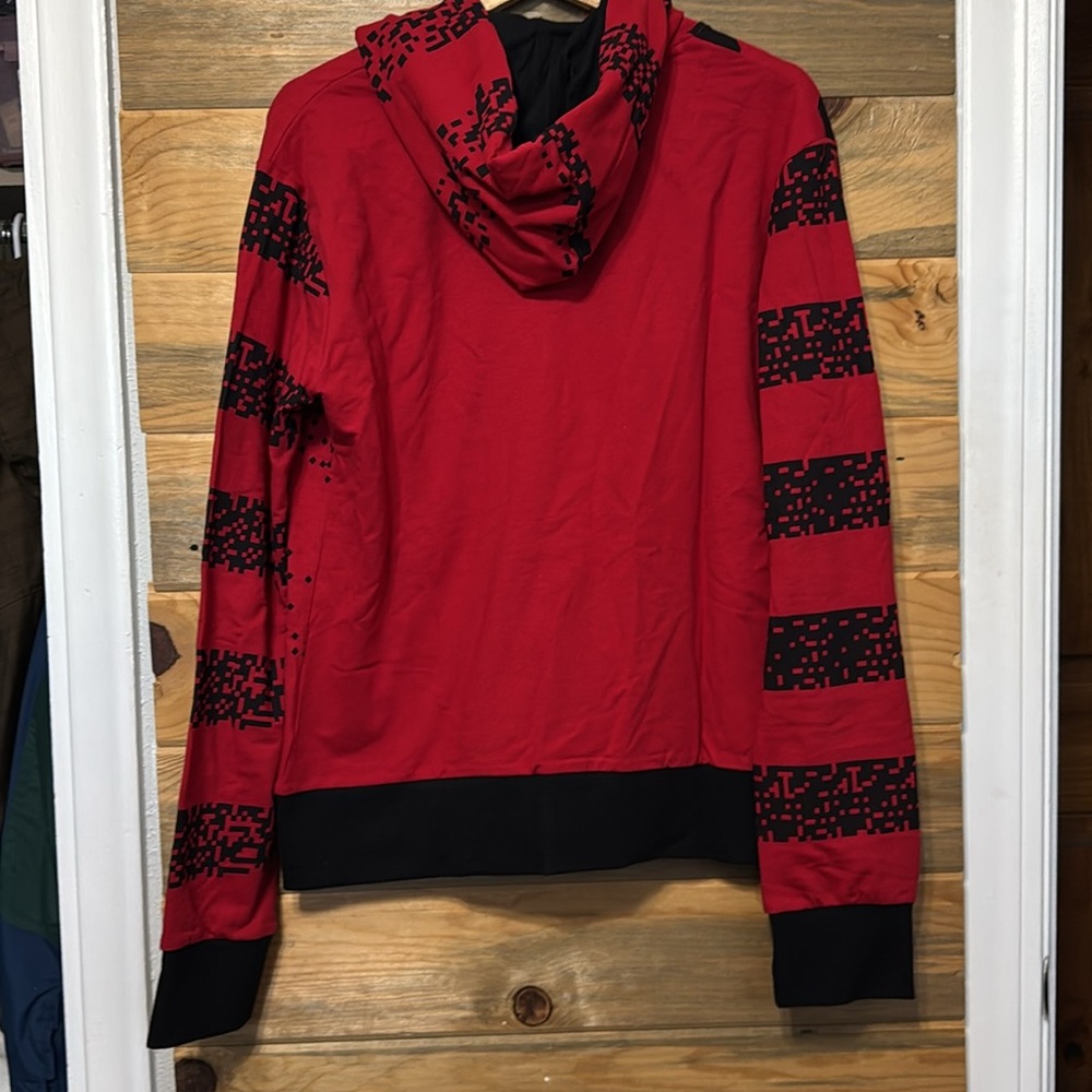 Women's Polaris RZR Long Sleeve Zip Up Red and Black Hoodie Sweatshirt Size: XL - Picture 6 of 8